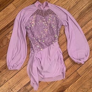 Revolution Dance Sequin Lace with Sheer Long Sleeves